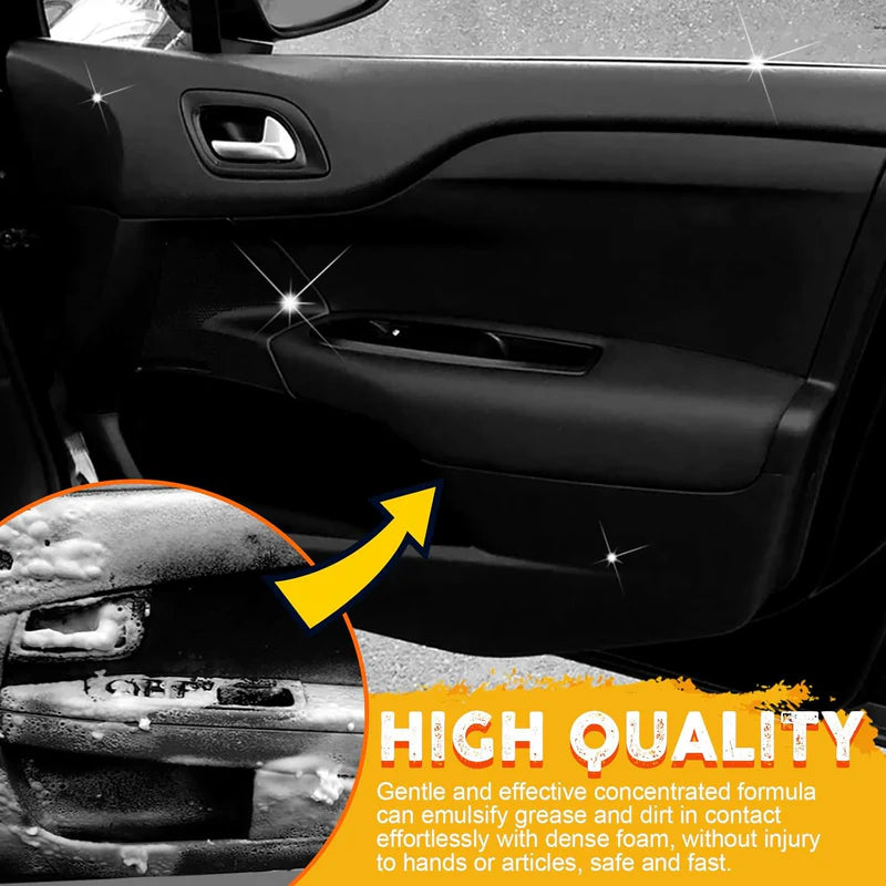 Car & Home Foam Cleaner — Removes Grease, Dirt & Stains with Zero Scrubbing