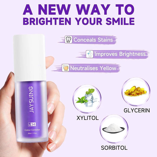Purple Teeth Whitening Toothpaste | Coffee & Tea Stain Remover — Free Shipping KSA